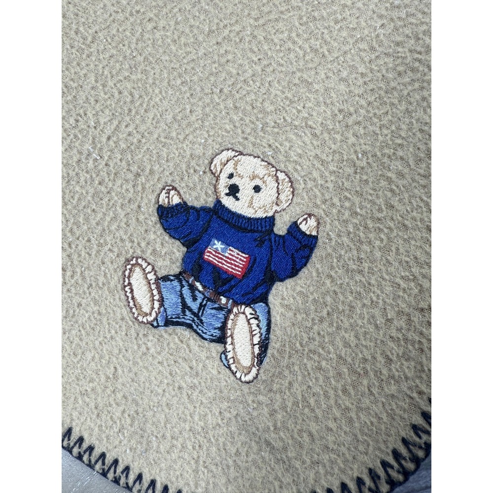 Ralph Lauren Polo Bear Throw Blanket Fleece Made USA Baby Child 44x29 Teddy RL